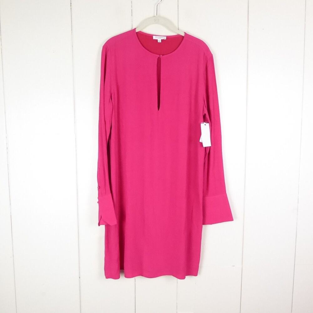 Equipment Dress Womens SZ L Bonnie Keyhole Long Sleeve Shift Relaxed Drapey NWT